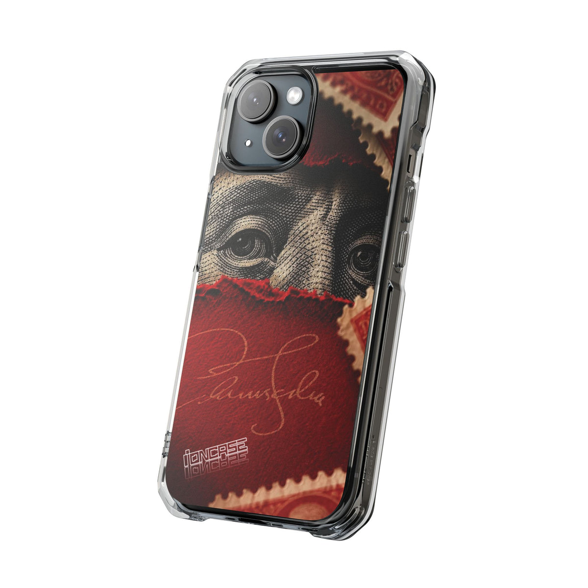 Coque eyes monnaie vintage rouge