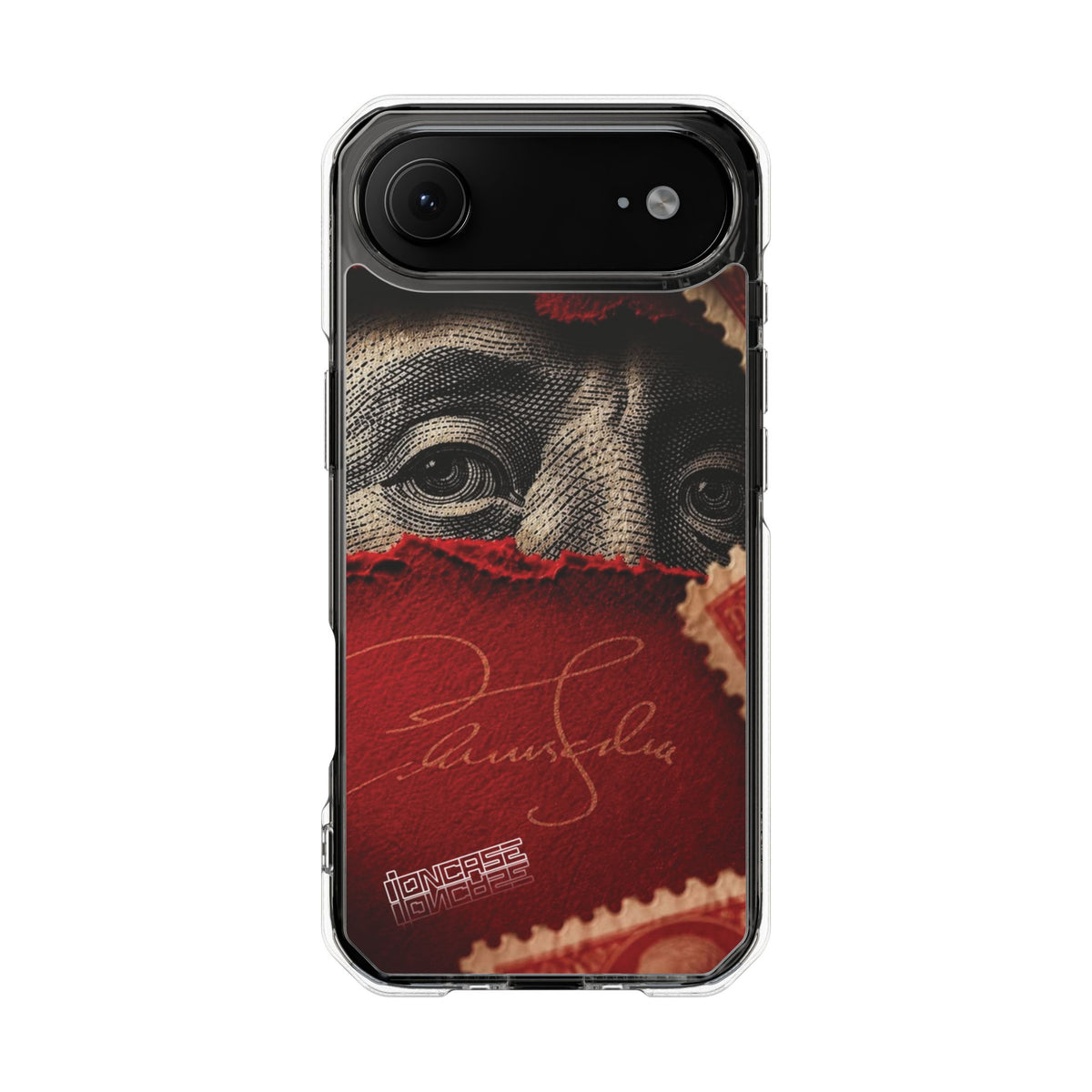 Coque eyes monnaie vintage rouge