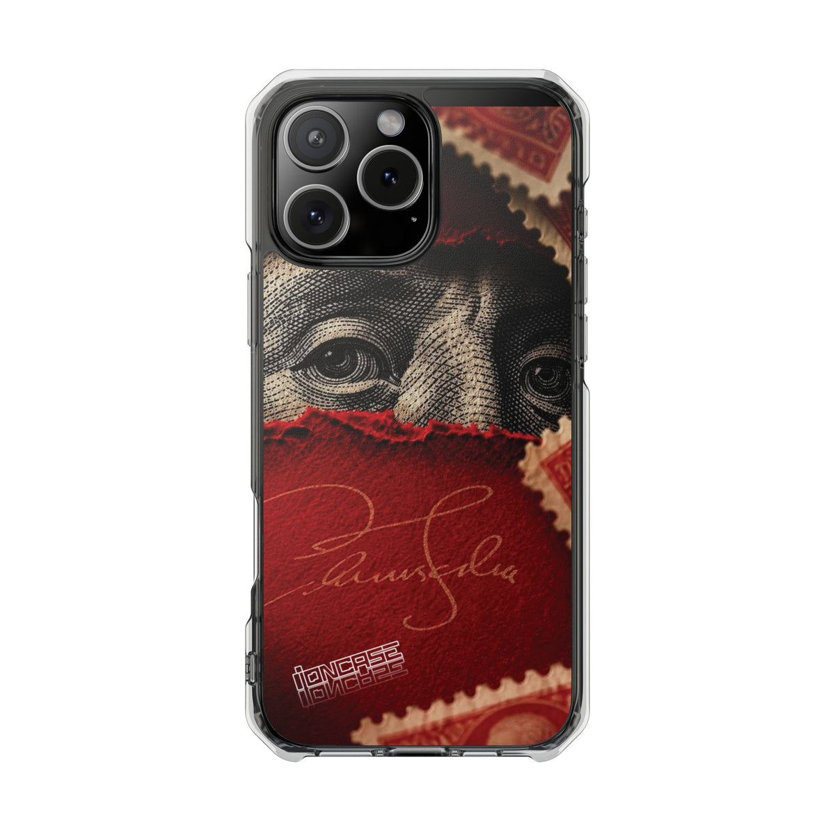 Coque eyes monnaie vintage rouge