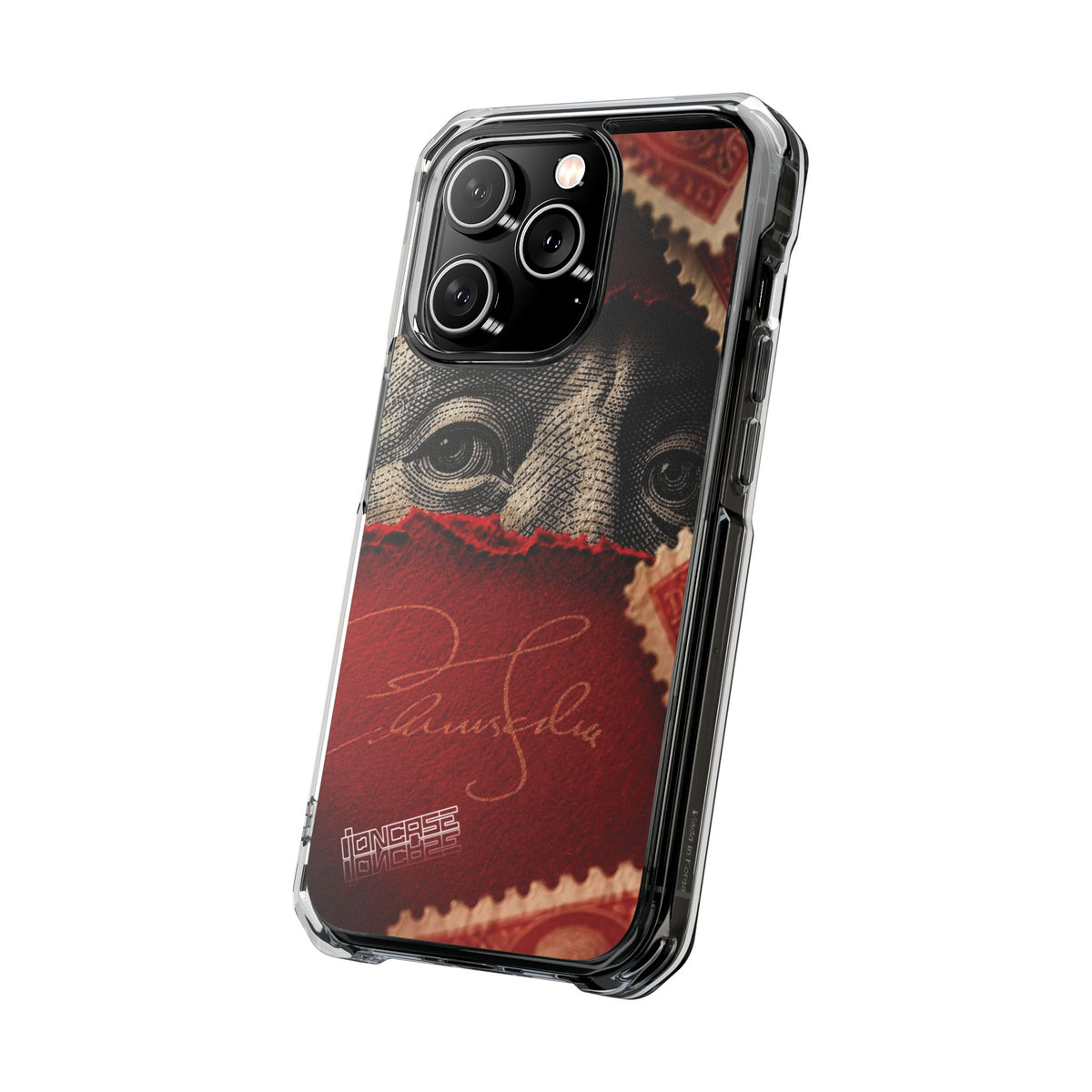Coque eyes monnaie vintage rouge