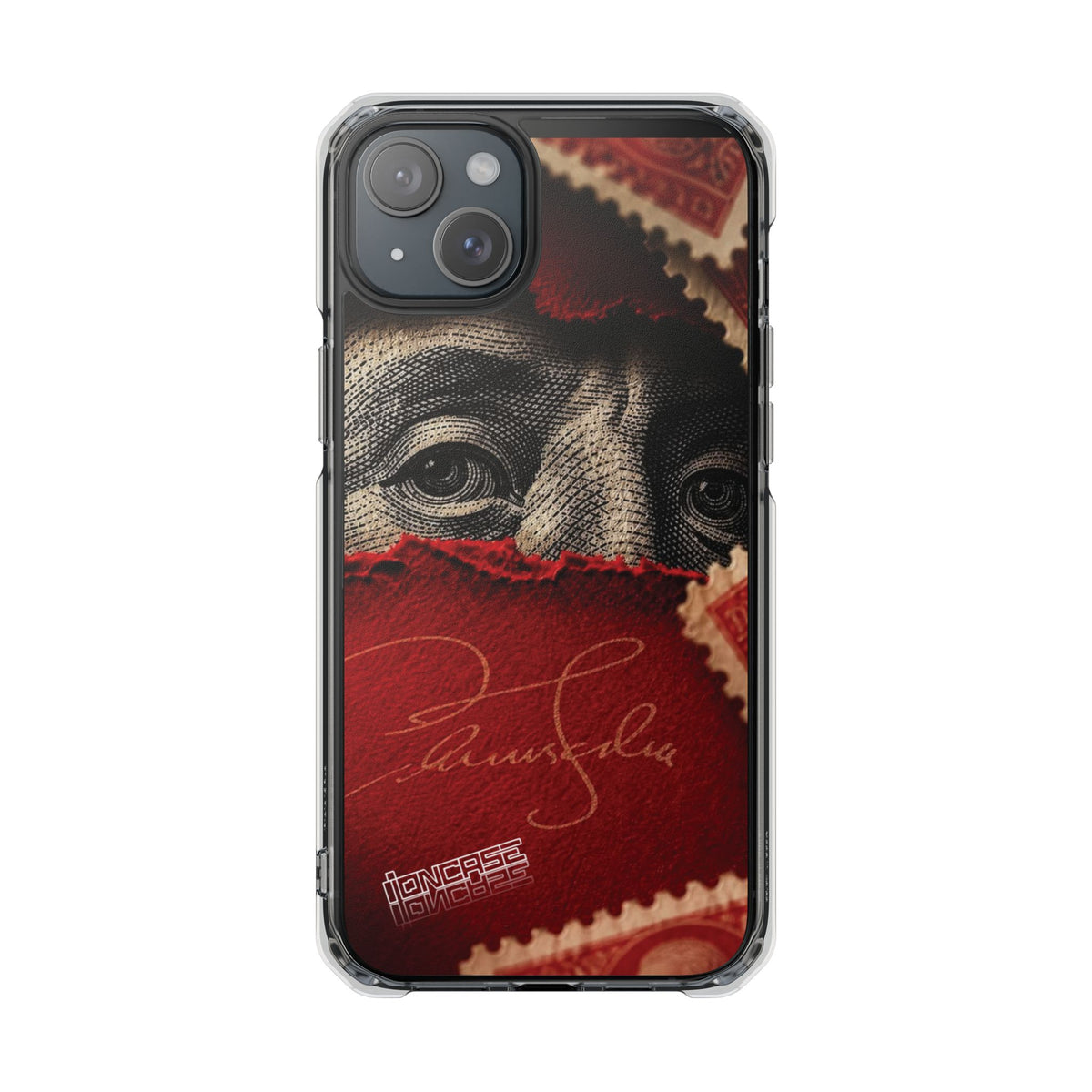 Coque eyes monnaie vintage rouge