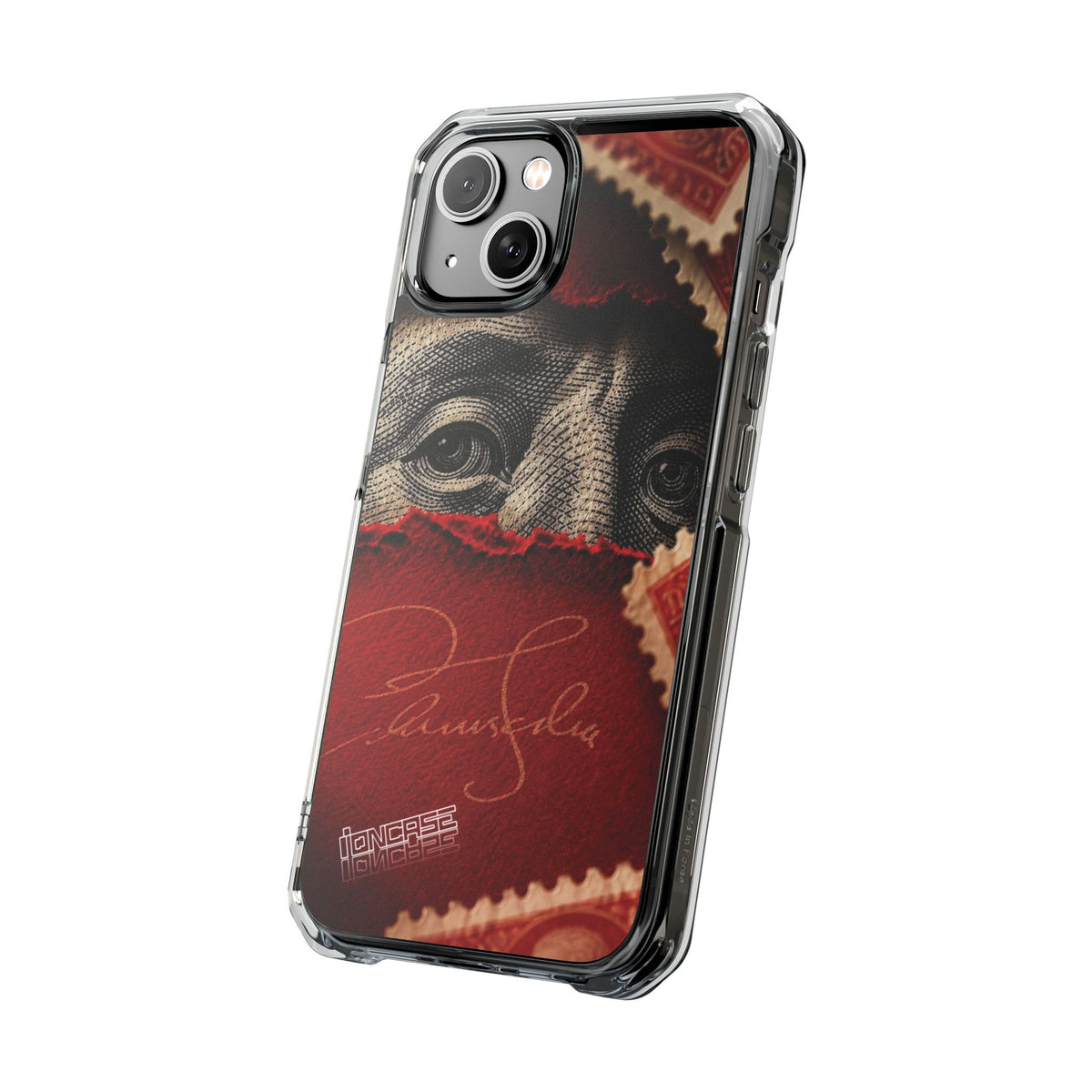 Coque eyes monnaie vintage rouge