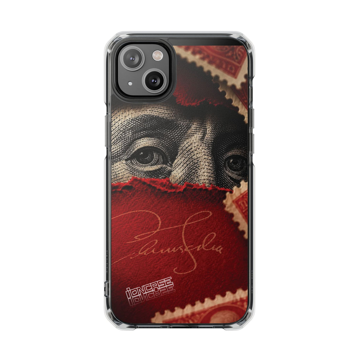 Coque eyes monnaie vintage rouge