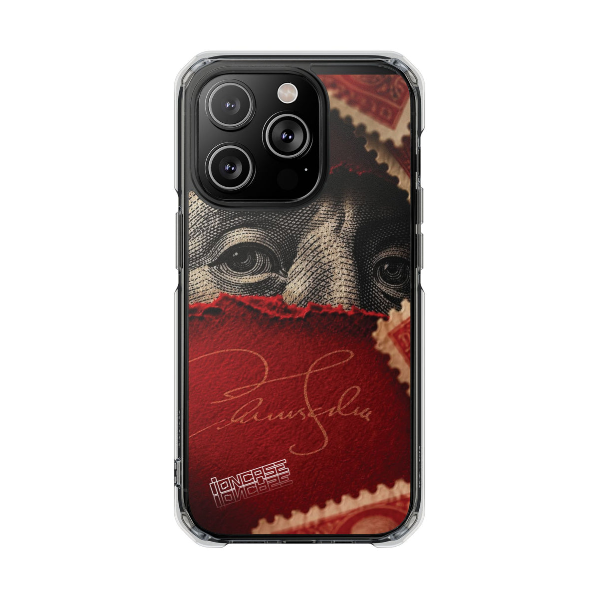 Coque eyes monnaie vintage rouge