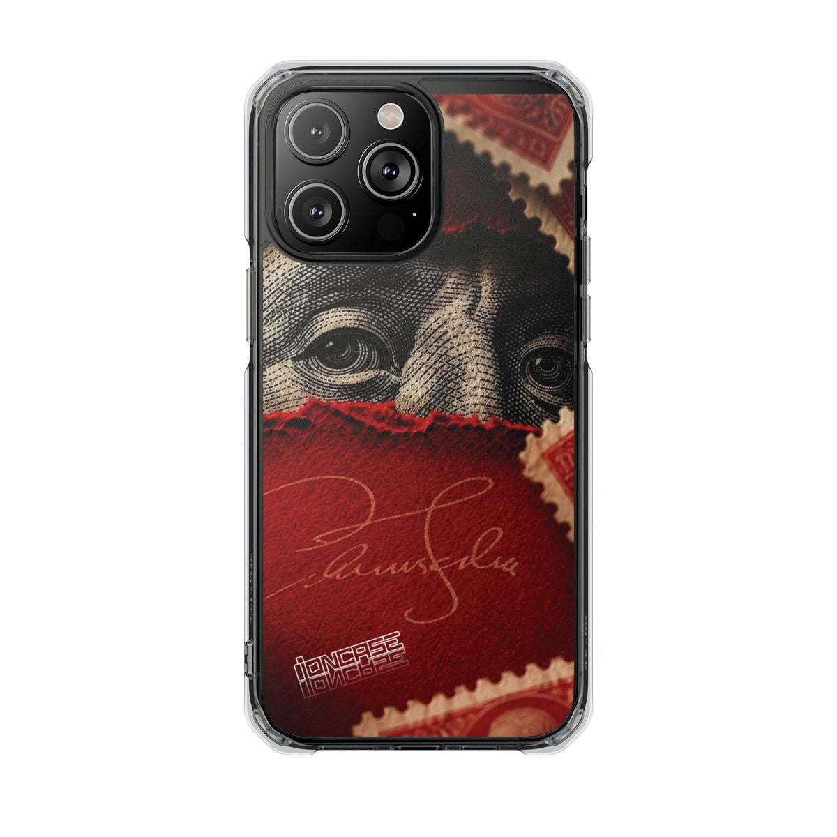 Coque eyes monnaie vintage rouge