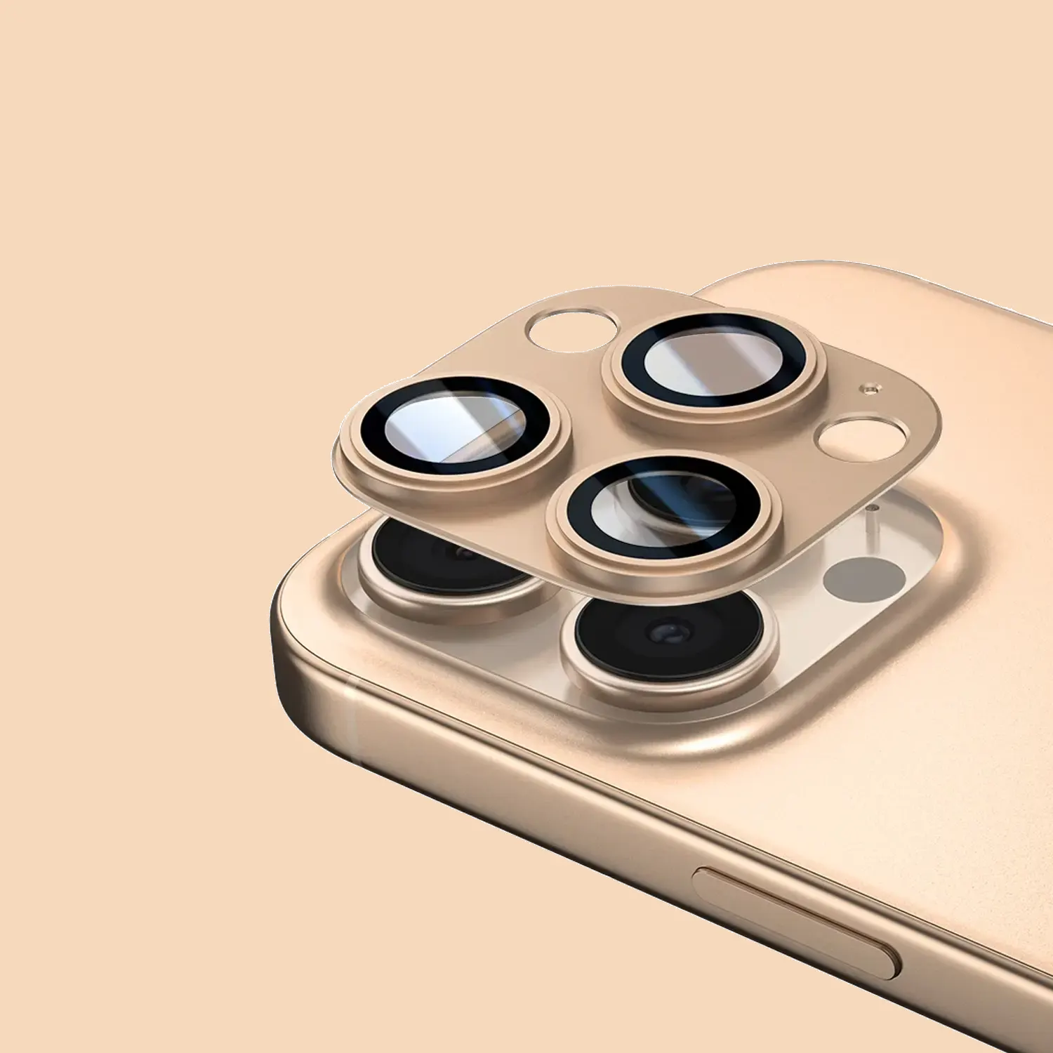 Protection de caméra en métal et verre trempé pour iPhone 16