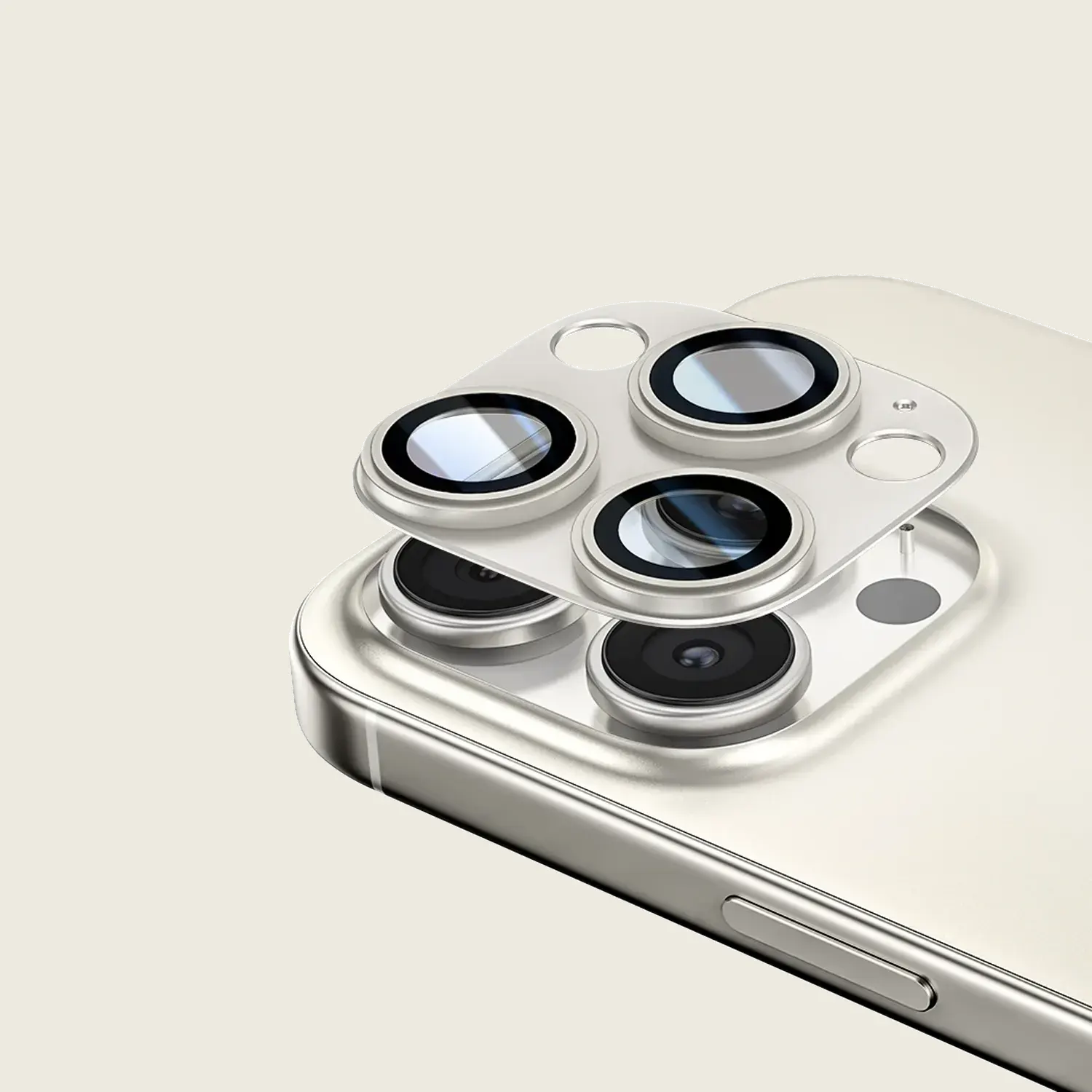 Protection de caméra en métal et verre trempé pour iPhone 16