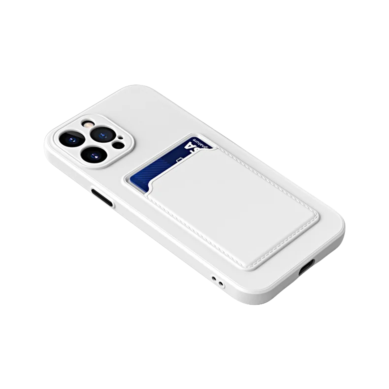 Coque porte-carte 2 en 1 en silicone pour iPhone