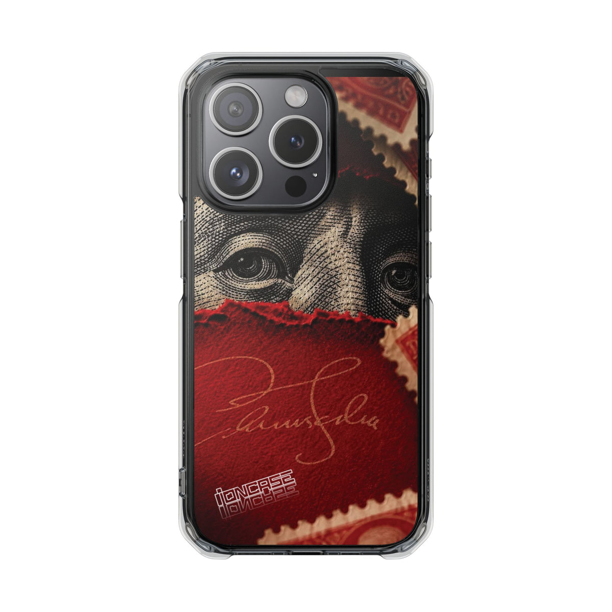 Coque eyes monnaie vintage rouge