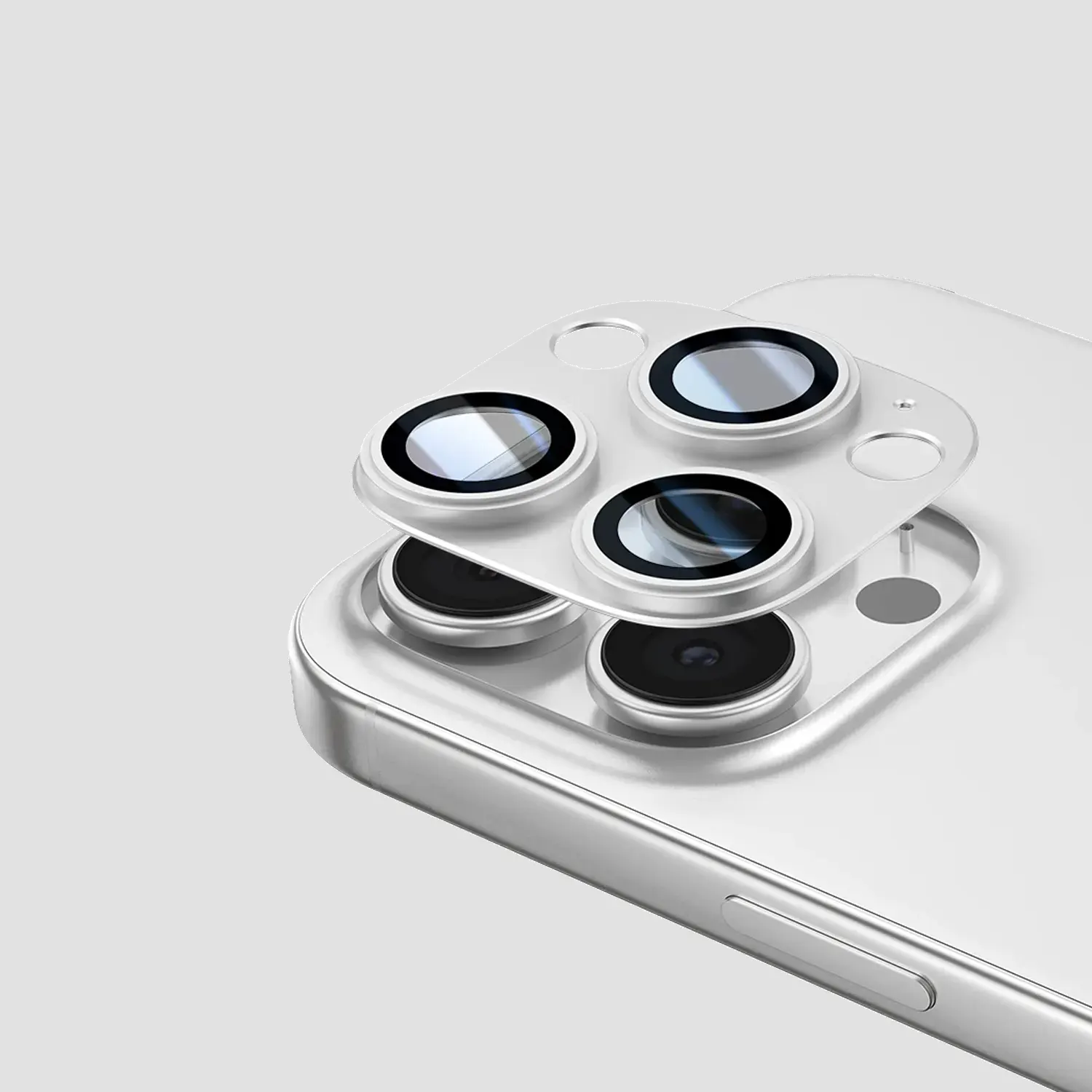 Protection de caméra en métal et verre trempé pour iPhone 16