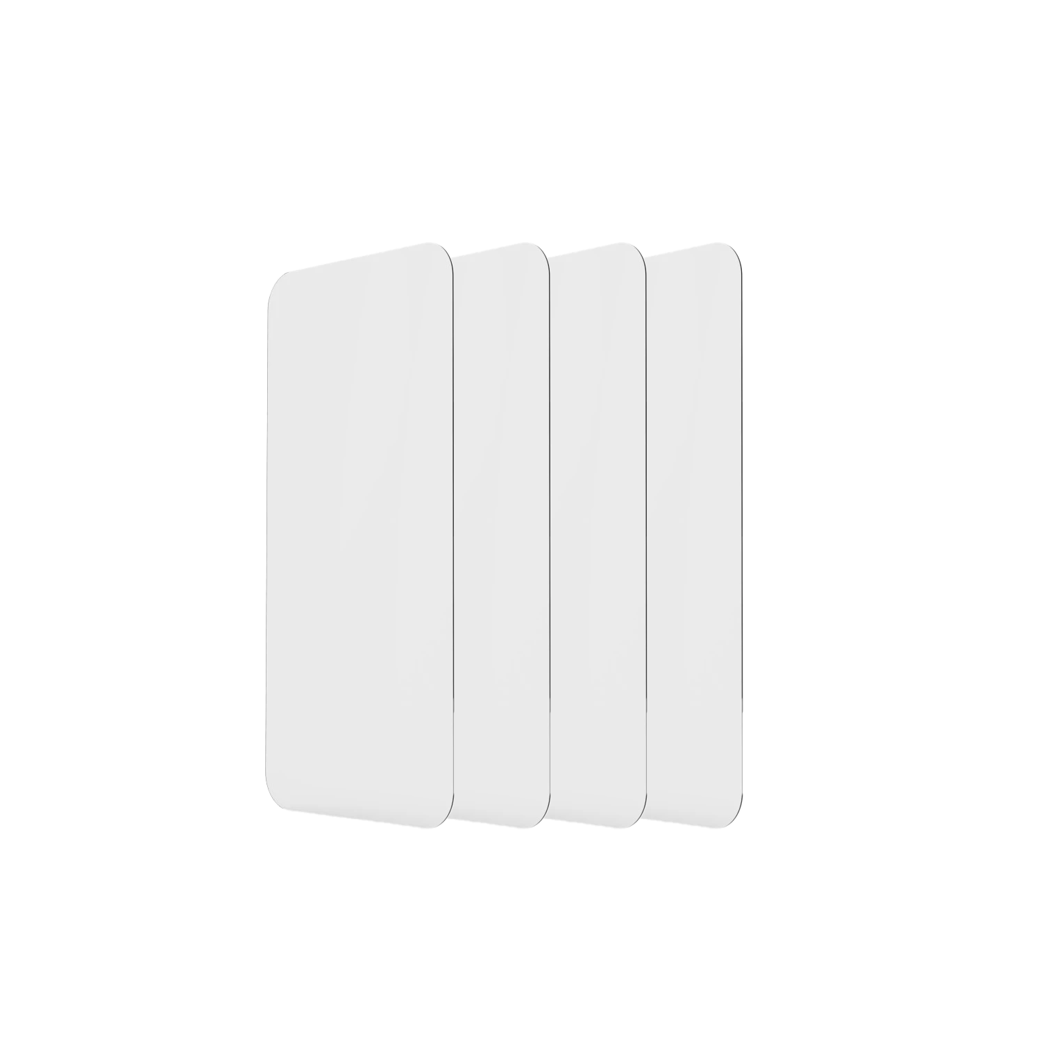 Lot de 4 protections d'écran en verre trempé transparent iPhone 