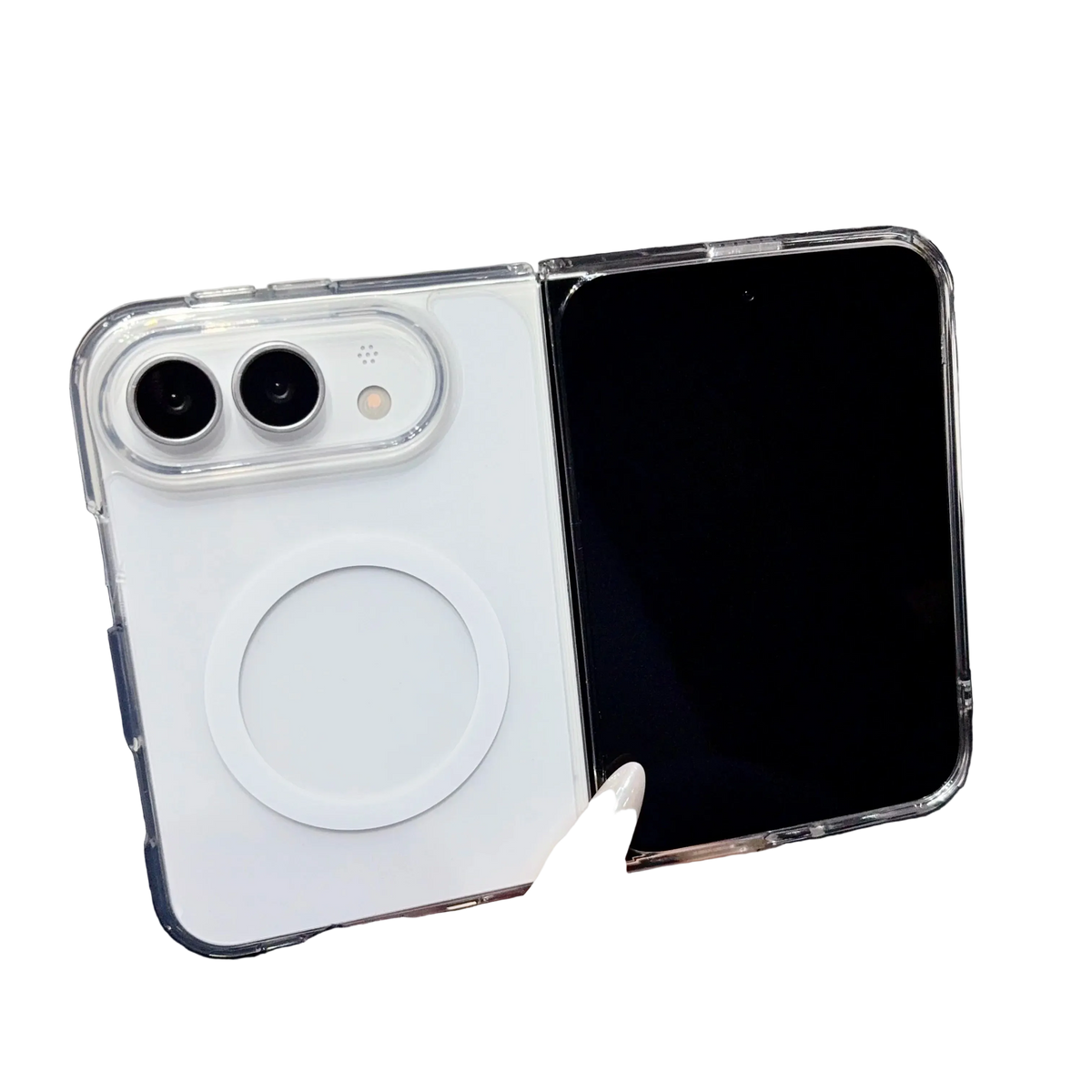 Coque Apple Duo 18 Fold Magnetic Transparent Wireless MagSafe