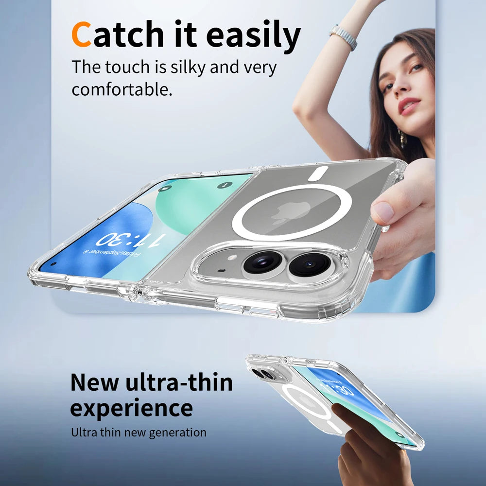 Coque iPhone Duo 18 Fold For Magsafe Wireless Transparent Cover