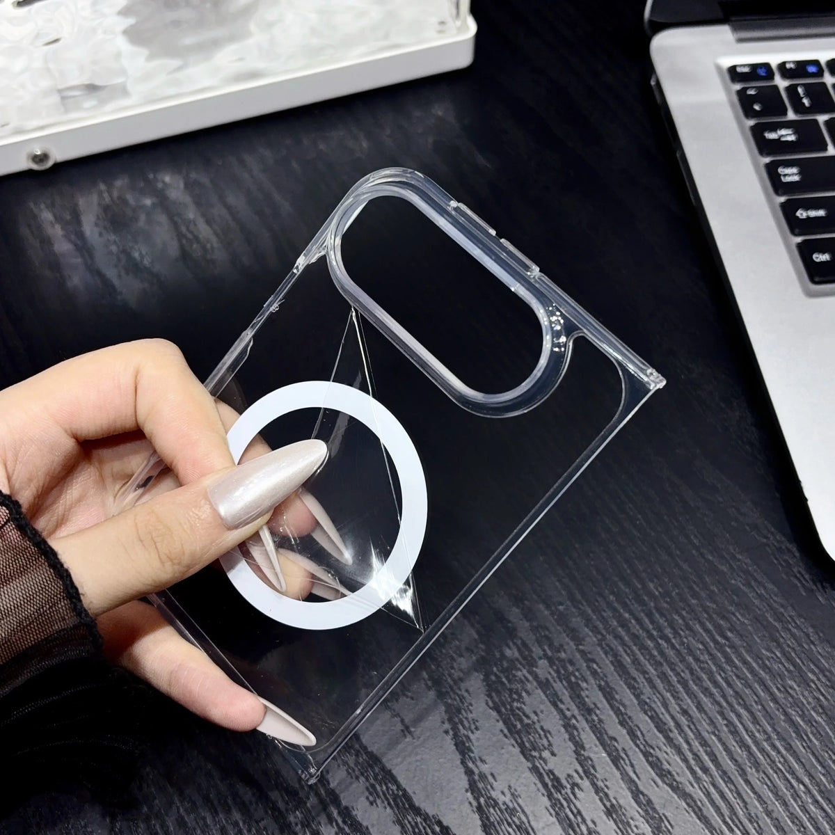 Coque Apple Duo 18 Fold Magnetic Transparent Wireless MagSafe