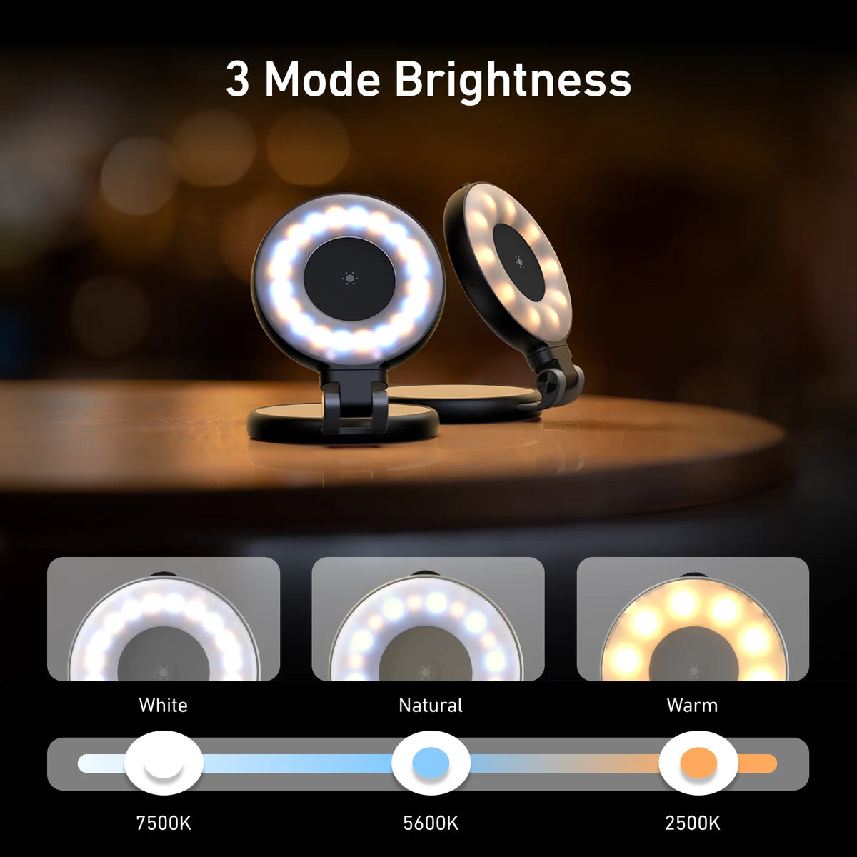 LED Mini Selfie Light 3 Mode Ajustable iPhone Magsafe 360°
